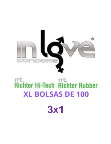 OFEERTA 3x1 - In Love Condoms Natural XL Bolsas De 100