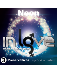 Preservativos In Love Condoms 144x48x3 Gruesa Expendedora Neon 2