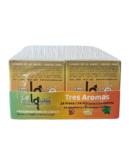 2x1 - Preservativos In Love Condoms 72x24x3 3 Aromas